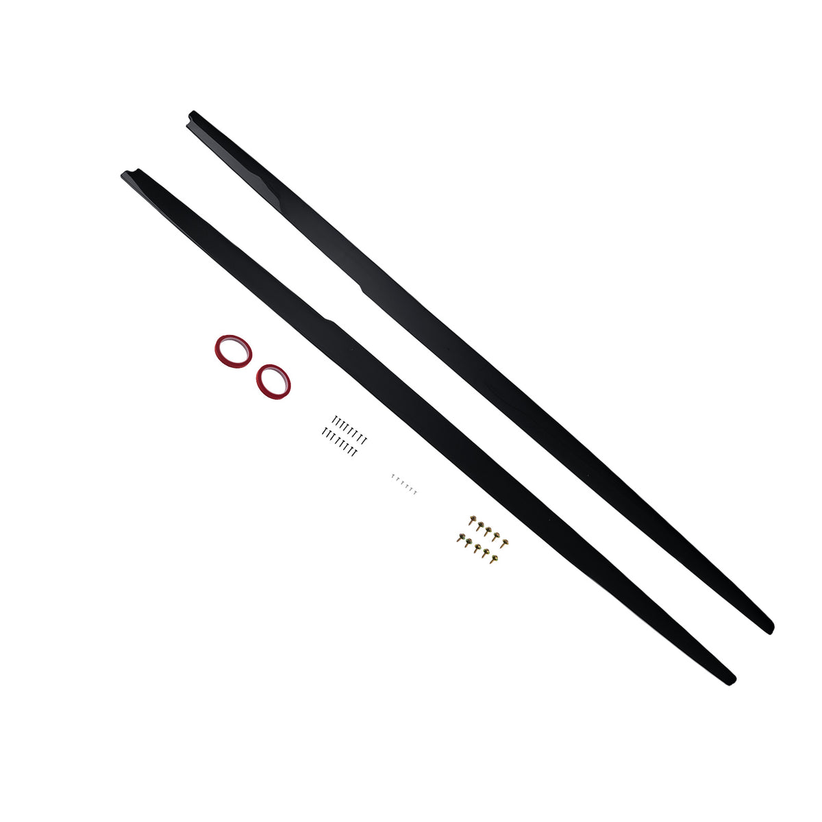 ABS Side Skirt Extension Panel Kit compatible For BMW E60 E61 5 Series M5 2004-2010 Black