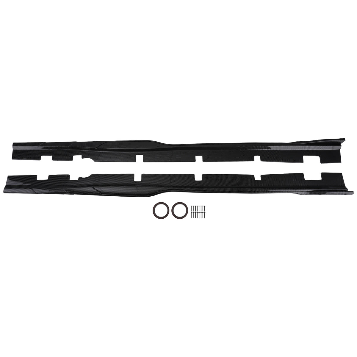 Lower Side Body Extension Set compatible For Dodge Charger 2015 2016-2023 Carbon Look ABS