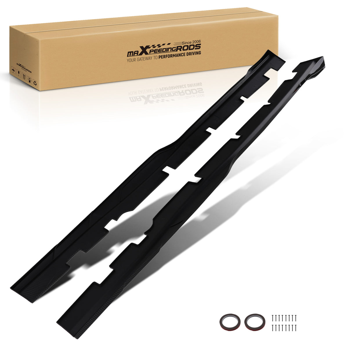 Lower Side Body Extension Set compatible For Dodge Charger 2015 2016-2023 Carbon Look ABS