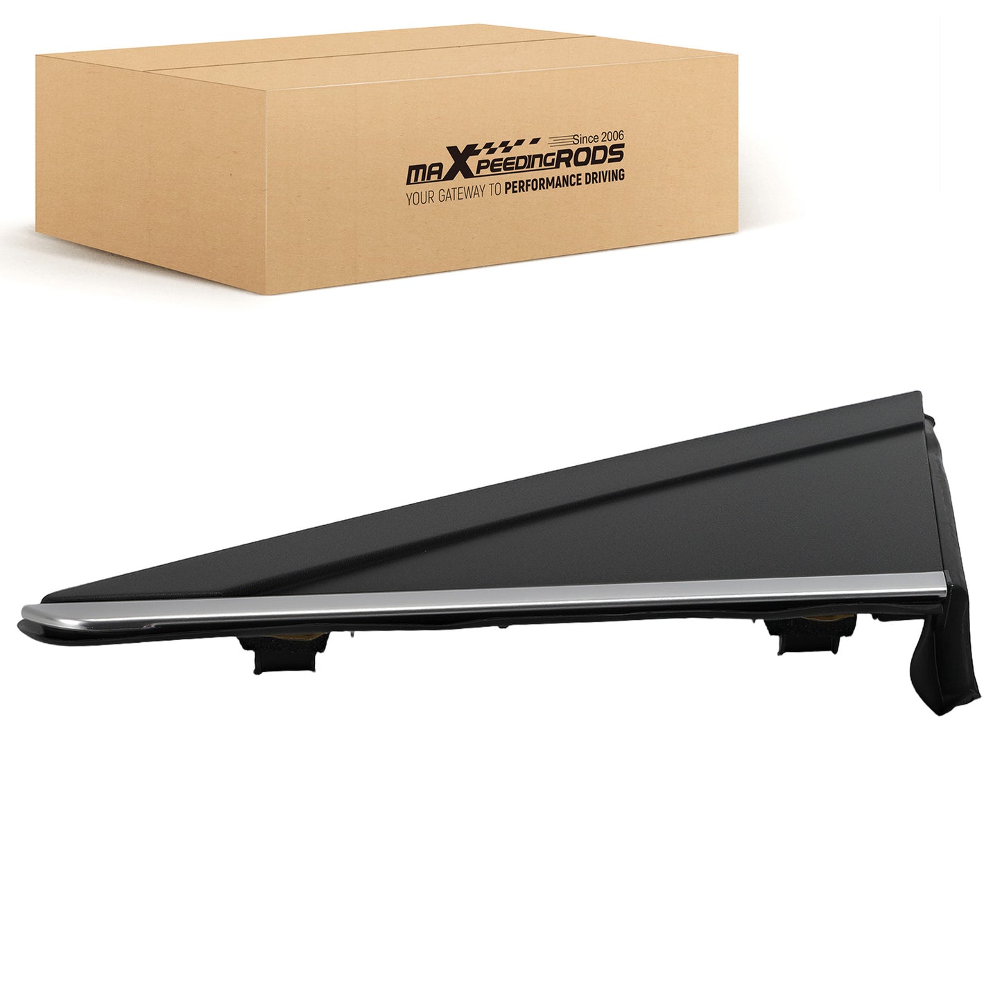 Left Mirror Flag Applique compatible for Dodge Caravan 2008-2019 1BE431XFAA Black