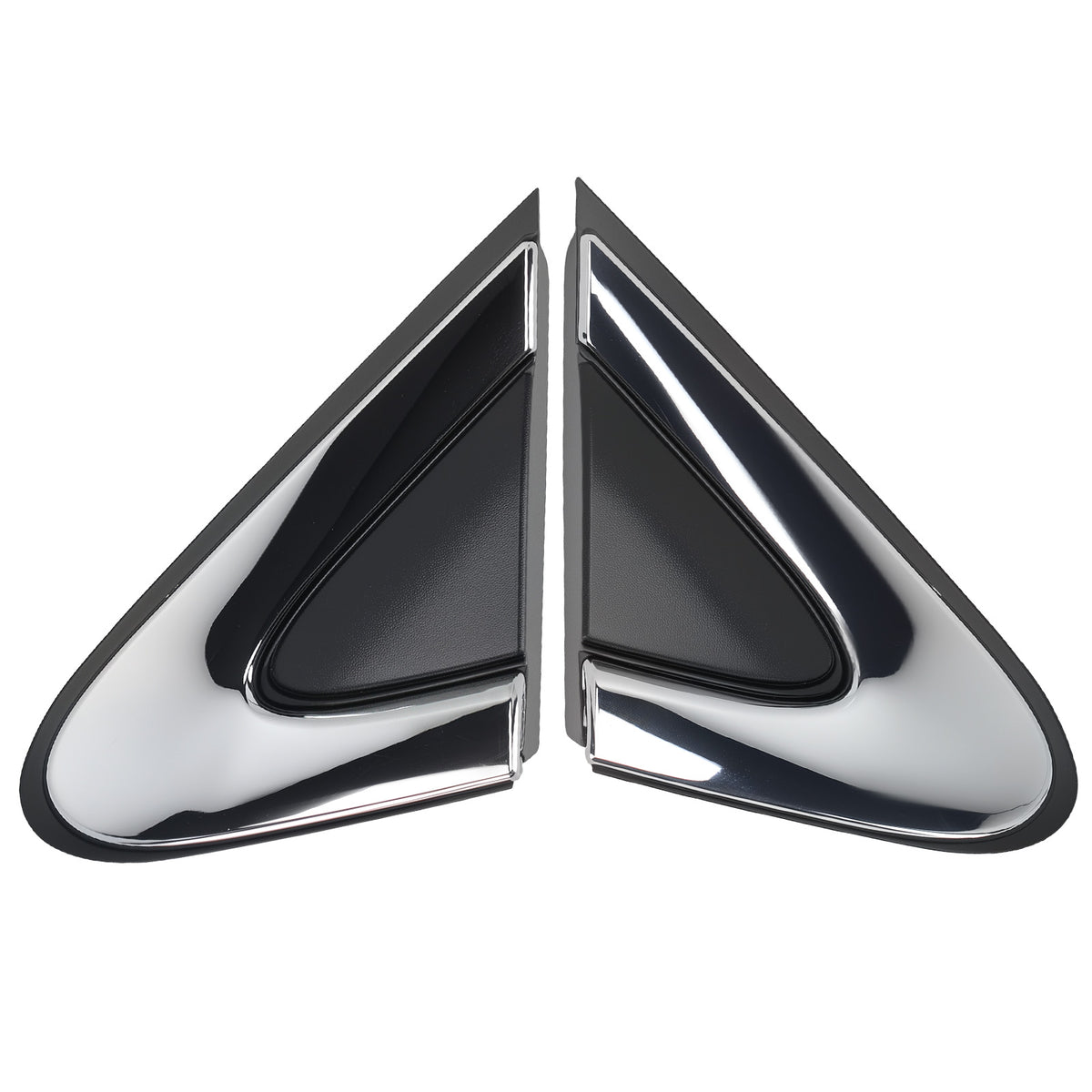 Mirror Flag Applique Trim compatible For Chrysler 200 2015-2017 5NJ501XFAB Black LH RH
