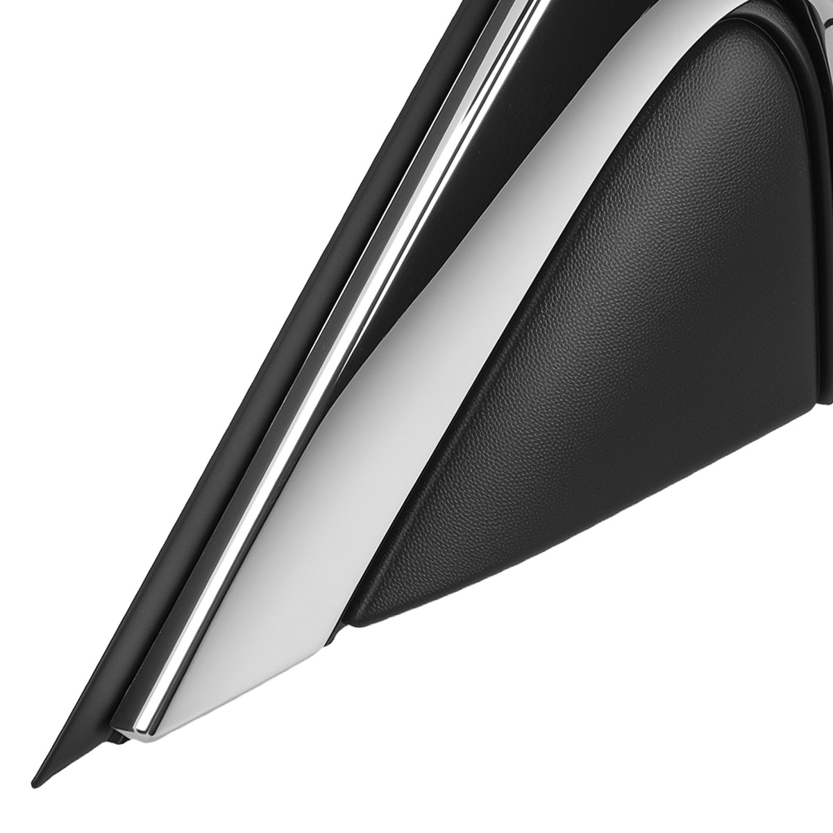 Mirror Flag Applique Trim compatible For Chrysler 200 2015-2017 5NJ501XFAB Black LH RH