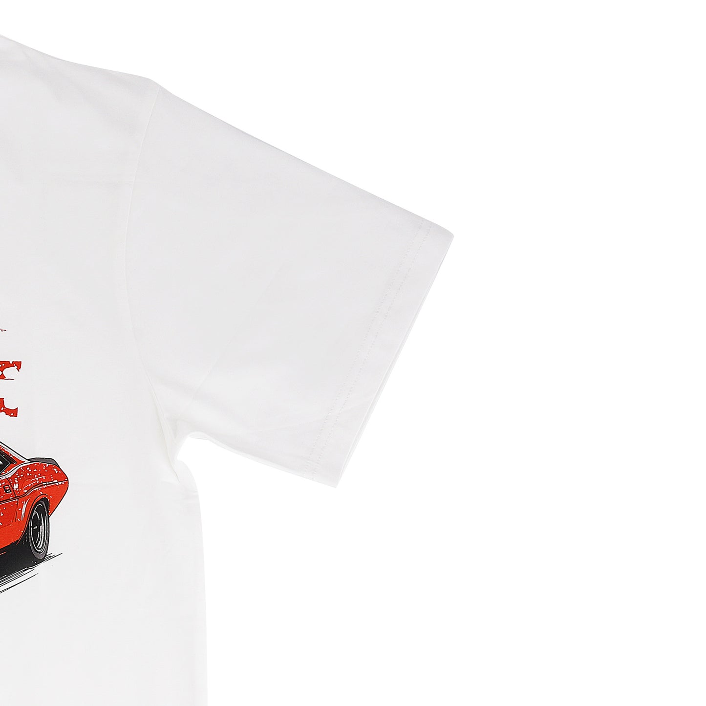Culture T-Shirt -Compatible for White Men’s Vintage American Flag Classic Car T-Shirt Crew Neck