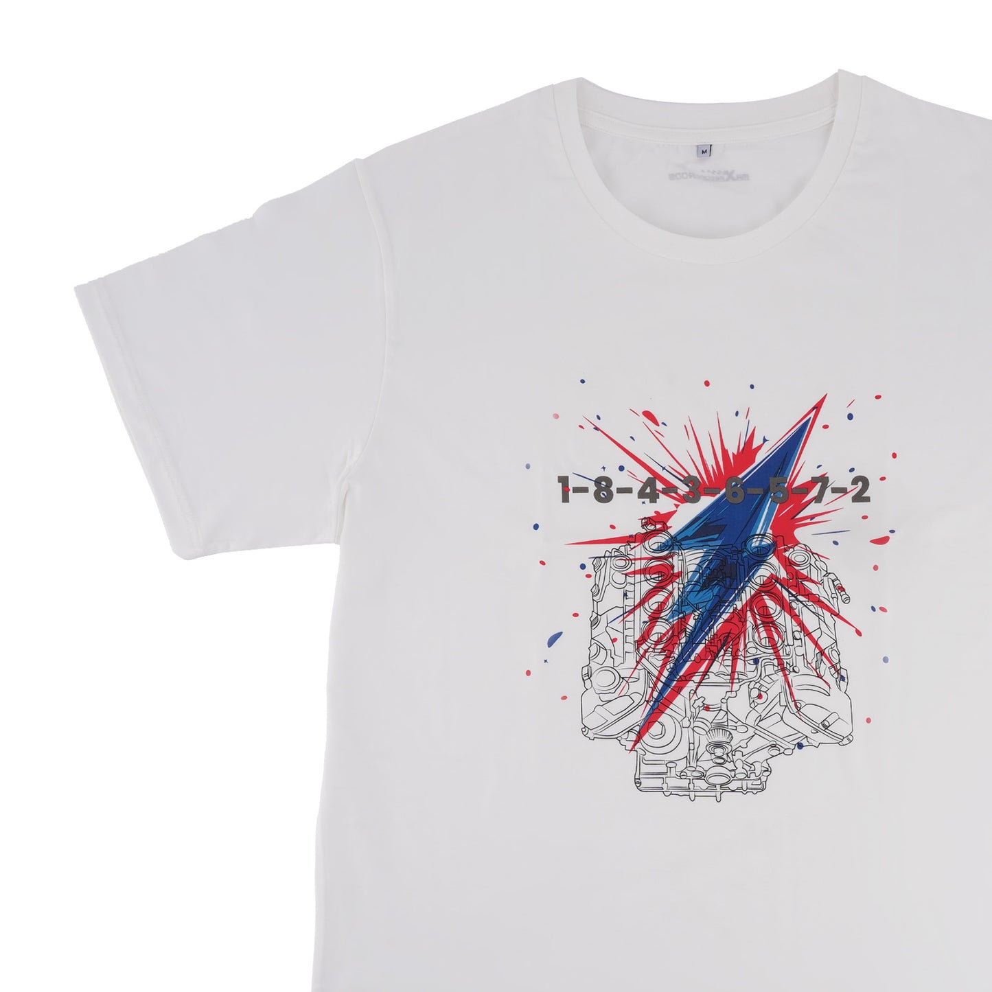 V8 Engine Graphic T-Shirt For Car Enthusiasts Gearheads V8 Engine Cool T-Shirt,Size M