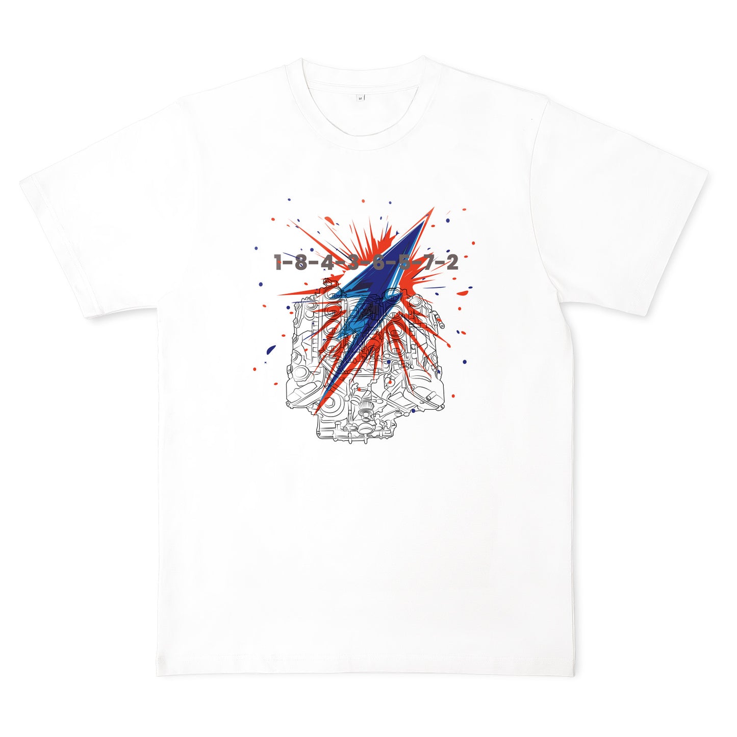 V8 Engine Graphic T-Shirt For Car EnthusiastsGearheads V8 Engine Cool T-Shirt