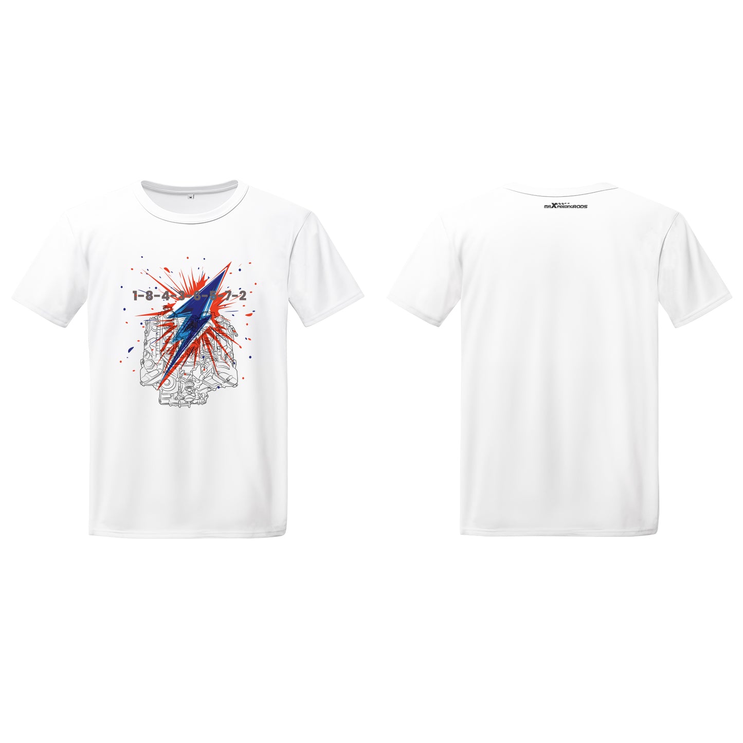 V8 Engine Graphic T-Shirt For Car EnthusiastsGearheads V8 Engine Cool T-Shirt