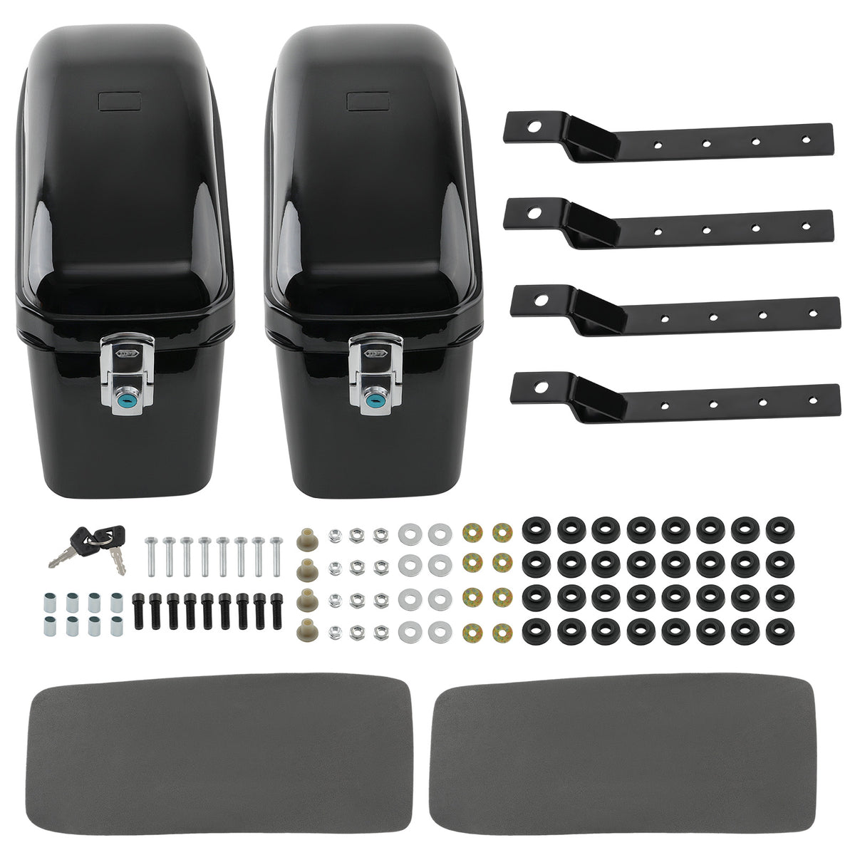 Hard Saddlebags Motorcycle Universal Luggage compatible For Harley Honda Yamaha Suzuki