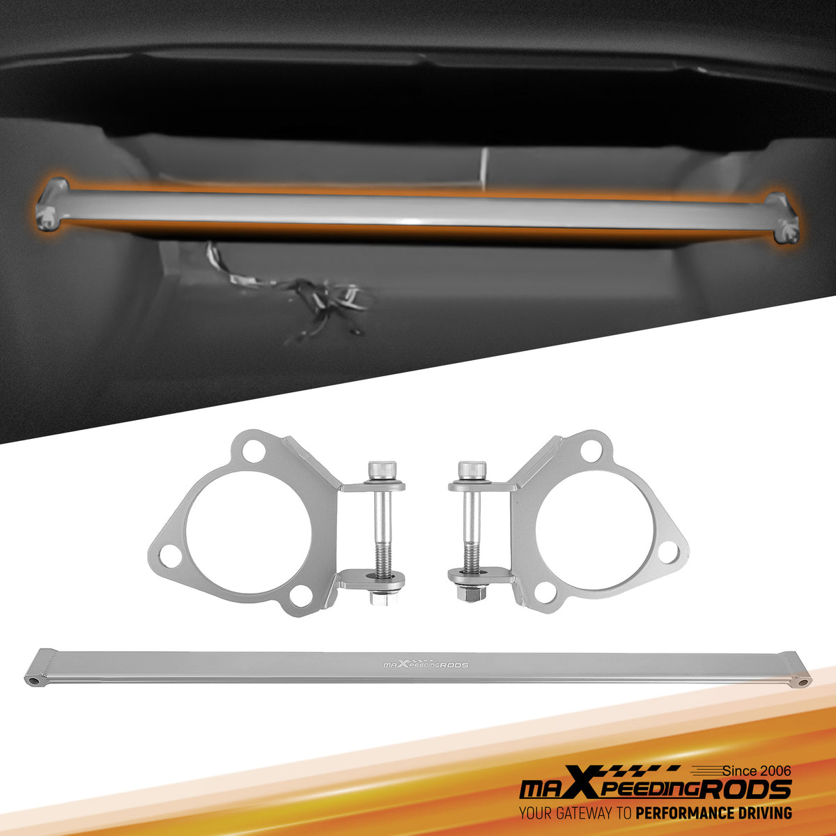 Rear Upper Strut Bar Strut Tower Brace compatible For Lexus IS250 IS350 2/4-Door 2006-2013