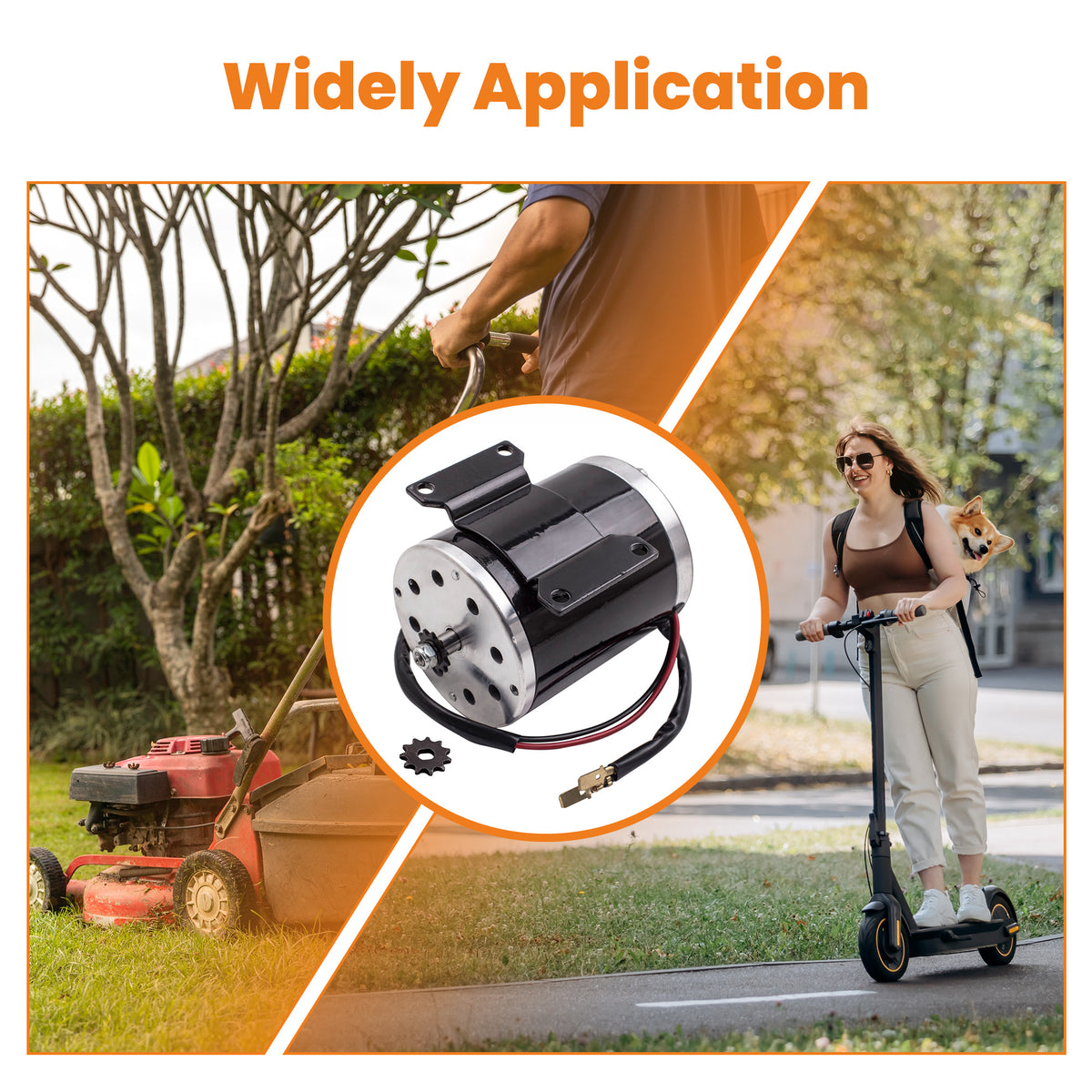 500W 24V DC 26.7A Electric Motor MY1020 w/ bracket For E-Scooter Electric Bike