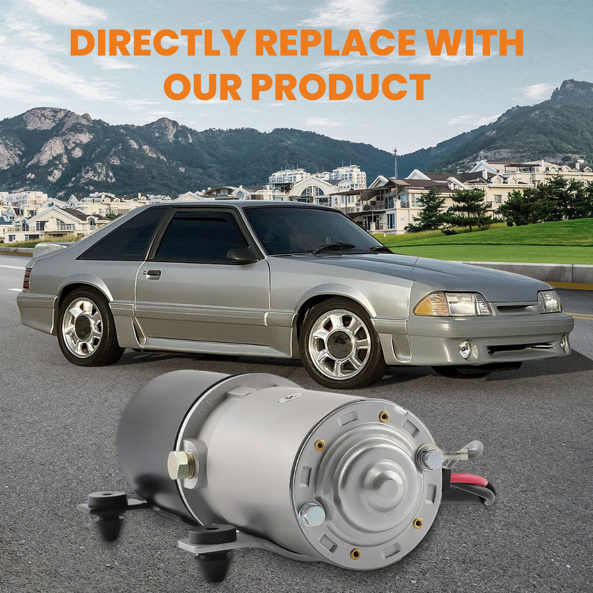 Convertible Top Power Motor Hydraulic Pump compatible For Ford Mustang Ptm-2 1979-1993