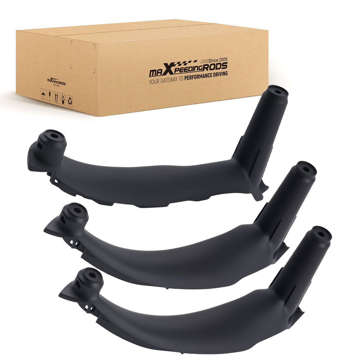 3Pcs Door Handle Pull Trim Cover compatible For BMW X5 E70 3.5d X6 E71 35ix 2008-2014 ABS