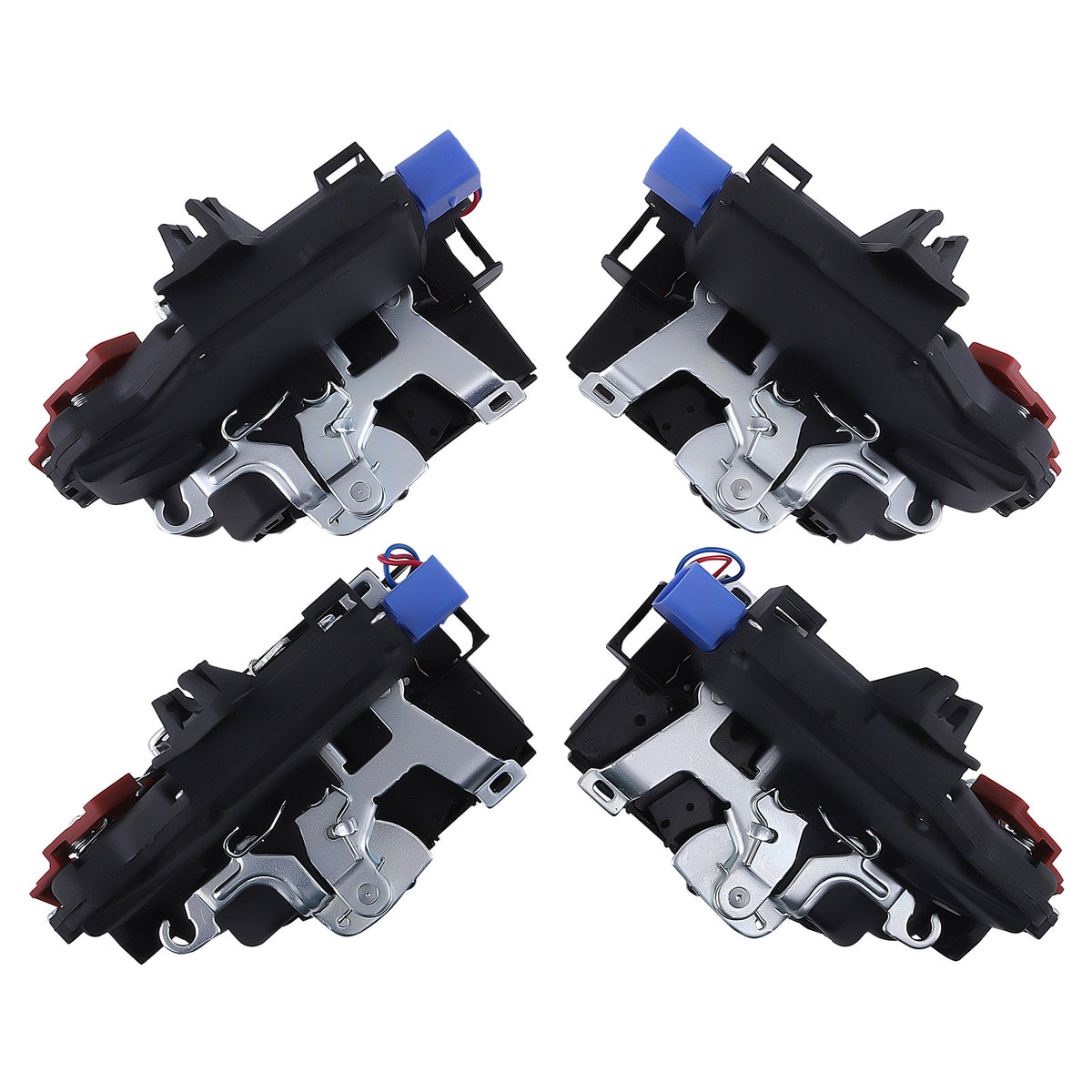 7L0839016D 4PCS Door Lock Latch Actuator compatible For Porsche Cayenne compatible For VW Touareg Phaeton
