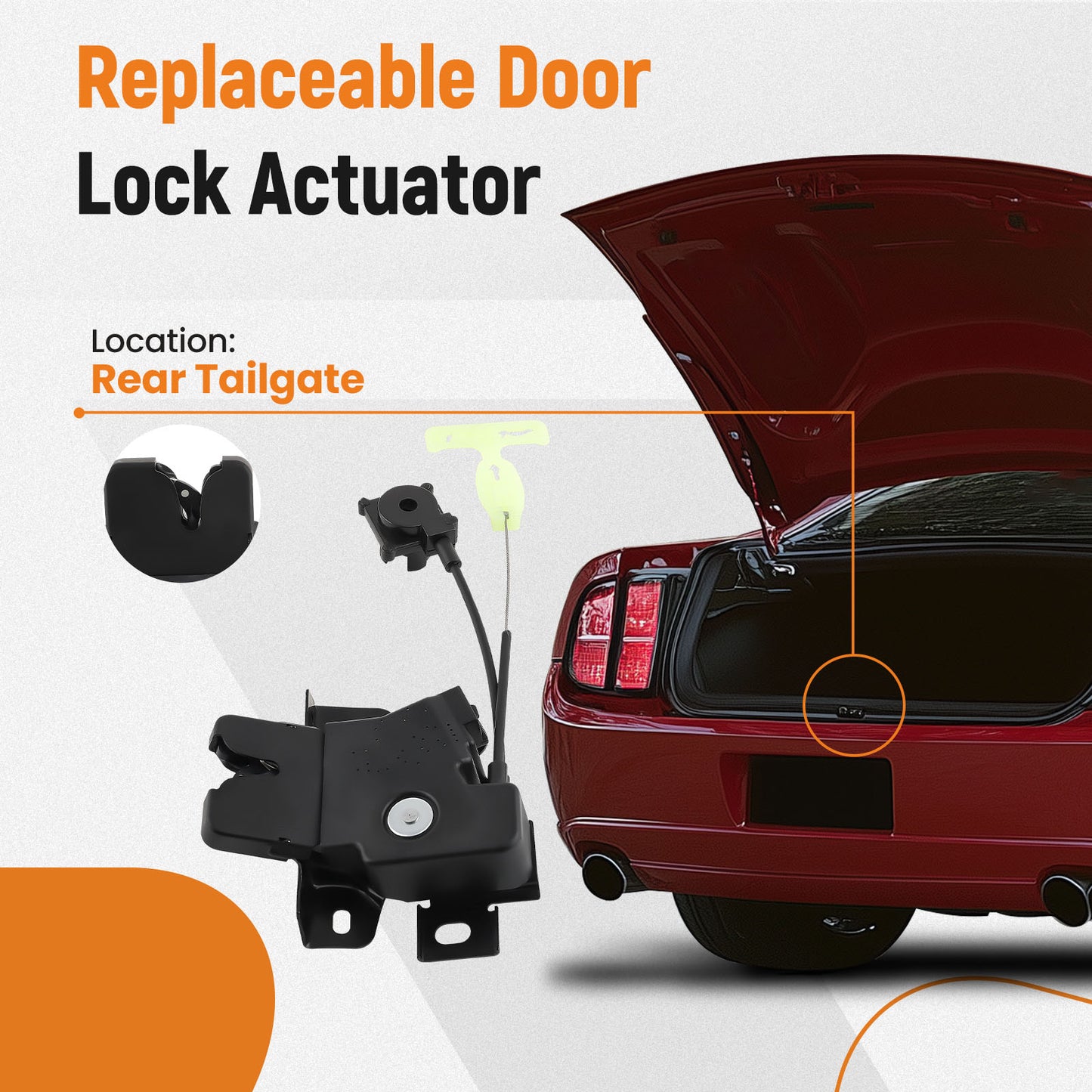 Rear Tailgate Trunk Latch Lock Actuator compatible For Ford Mustang 2005-2007 6R3Z6343200B
