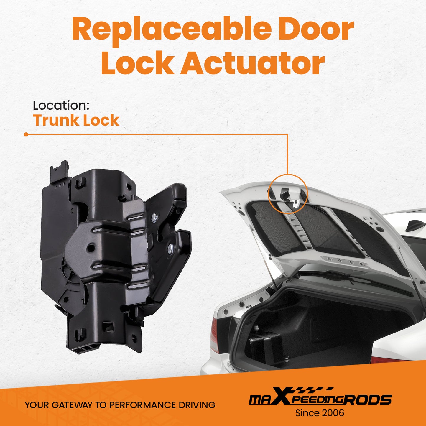 Trunk Lid Latch Tailgate Lock Actuator compatible For BMW 135i E82 323Ci E46 328i 330i E46