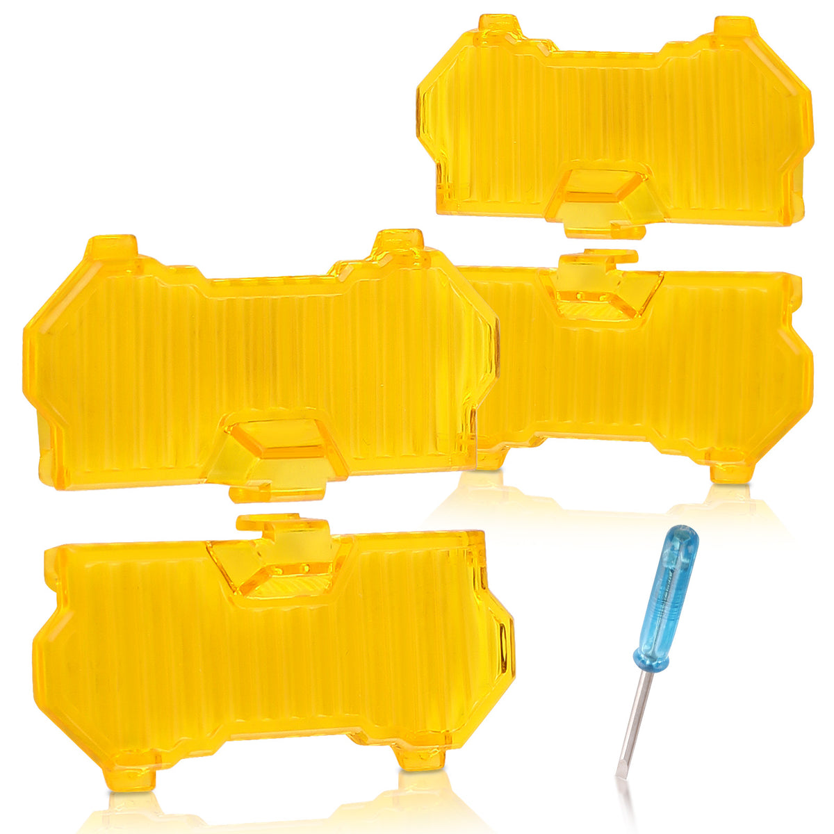 3.5 Round LED Light Covers For Driving Light Pods Amber Stripe