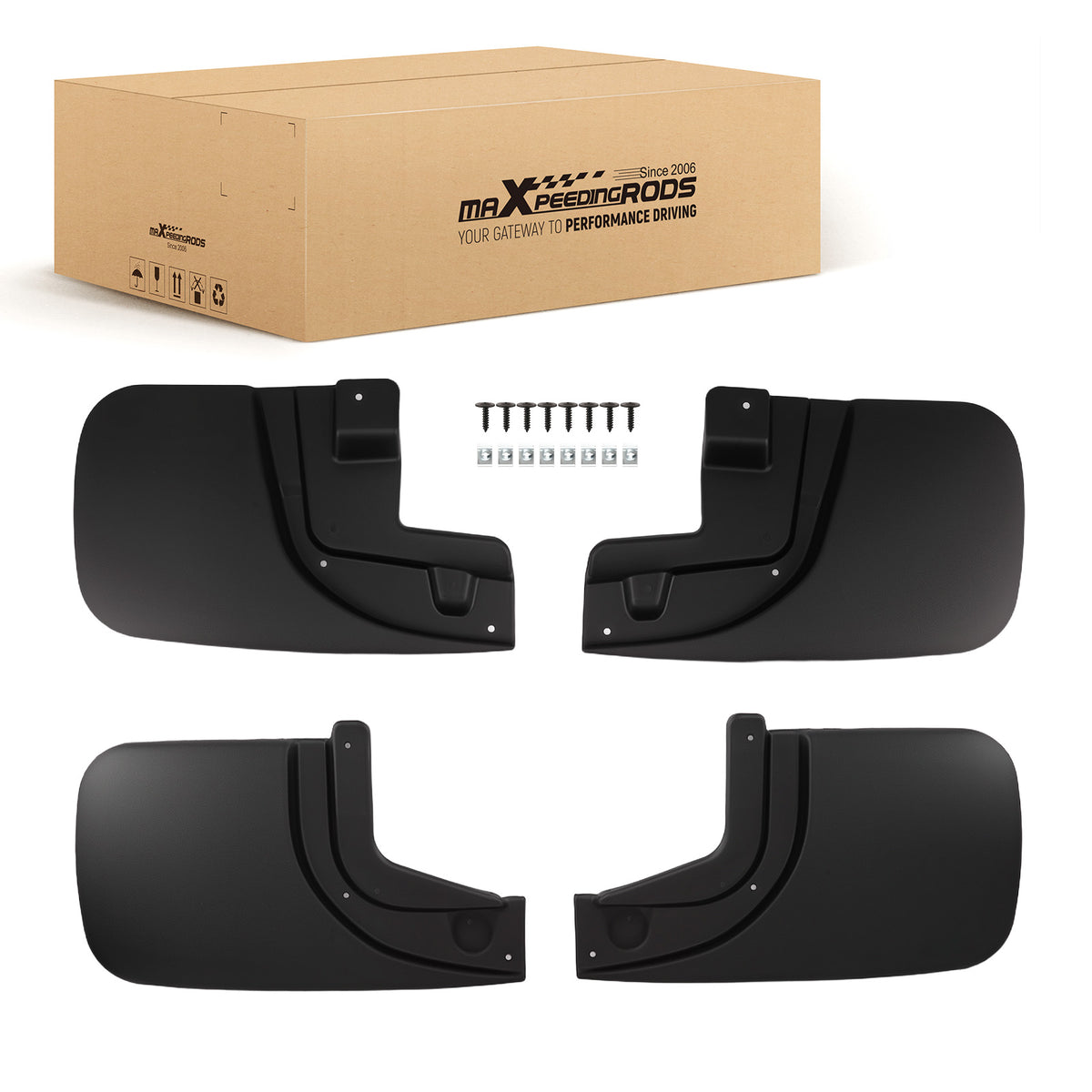 Splashguards Mud Flaps Set compatible For Toyota Tacoma 2005-15 76625-04151 76626-04151 4PC