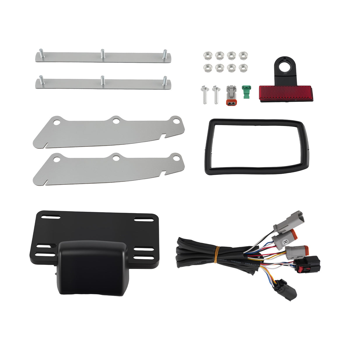 Rear Fascia compatible For Harley Touring 14-Later LED Fender Smoke Tail Light ABS