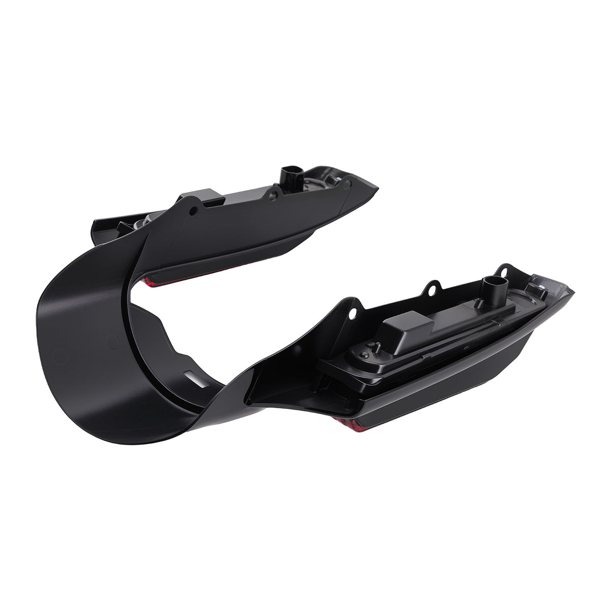 Black ABS LED Fender Fascia compatible For Harley Touring 14+ Rear Tail Light