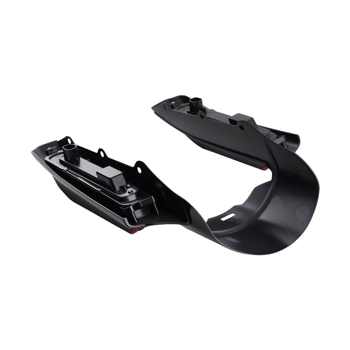 Black ABS LED Fender Fascia compatible For Harley Touring 14+ Rear Tail Light