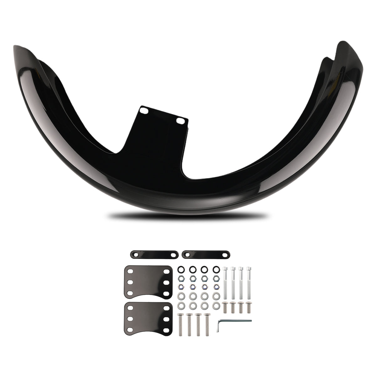21 Black Front Fender compatible For Harley Touring Road Glide Ultra FLTRU 2011-2013