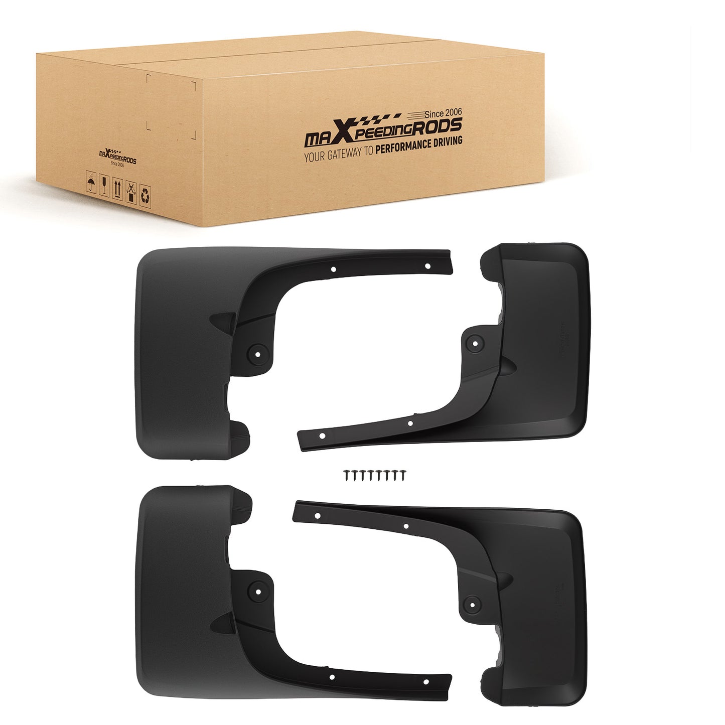 Mud Flaps Set Mudguards Fender compatible For Toyota 4Runner 2010-2023 Black PT76989110
