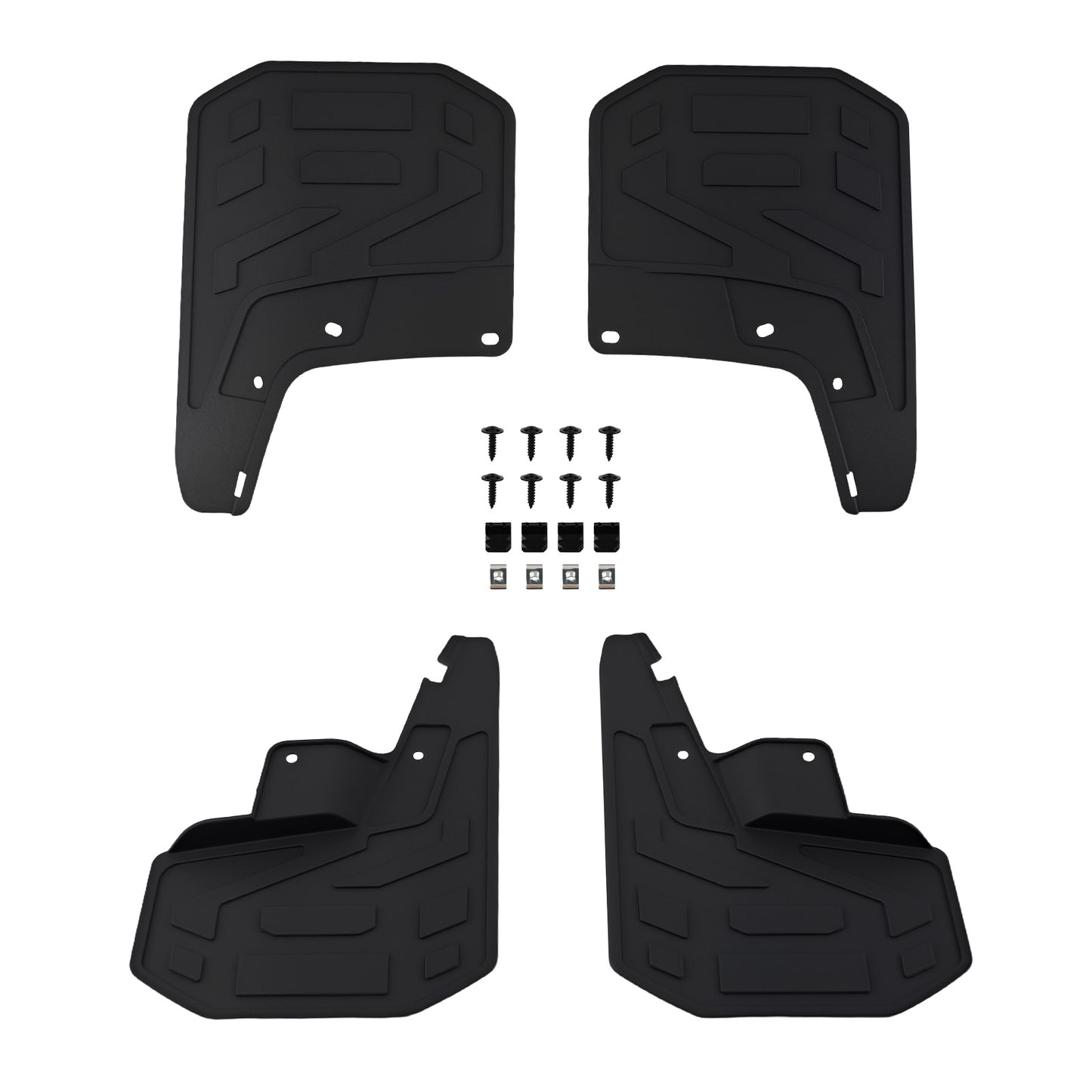 4PC Front Rear Mud Flaps compatible For Chevrolet Colorado 23-2024 Black Plastic