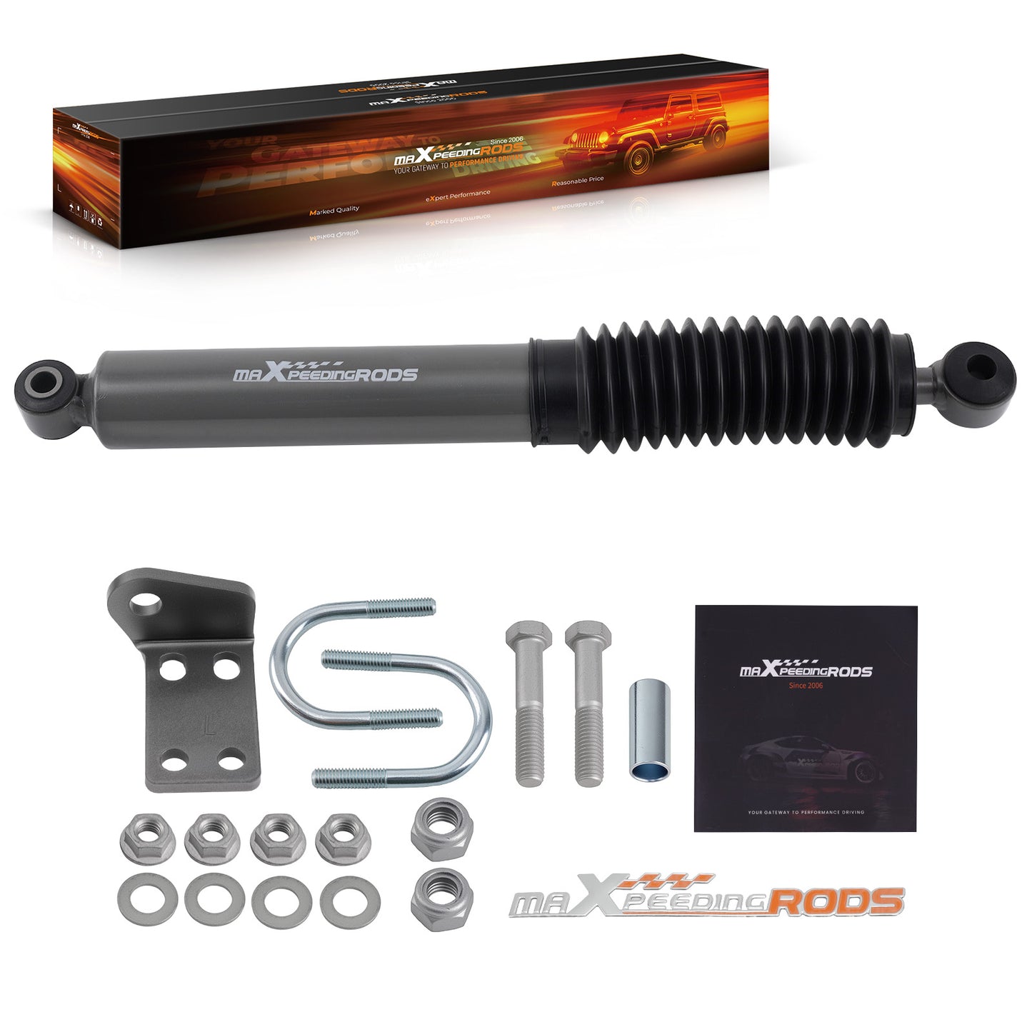 Steering Stabilizer compatible For Jeep Wrangler JK Unlimited 2WD 4WD 2007-2018