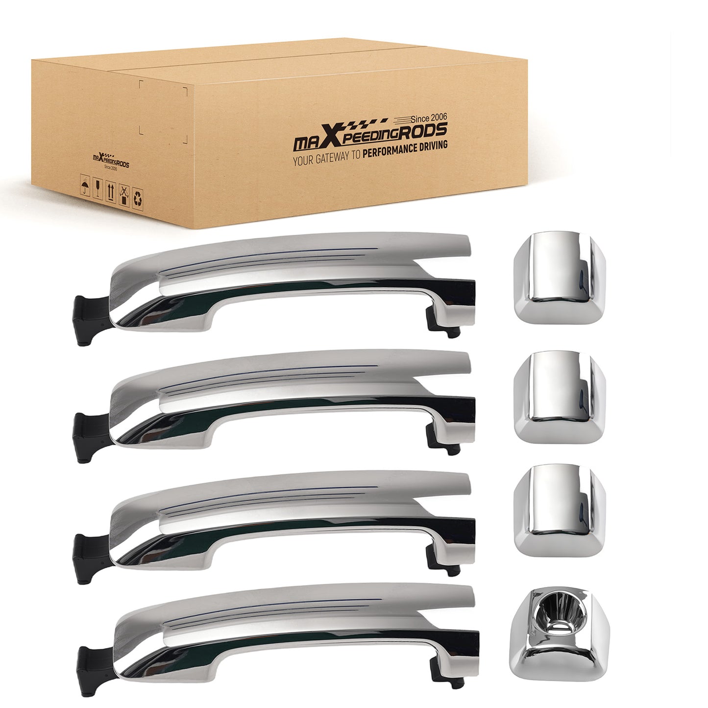 Door Handle 4Pcs compatible For Toyota Sequoia/Tundra 2007-2019 69210-0C020 Silver