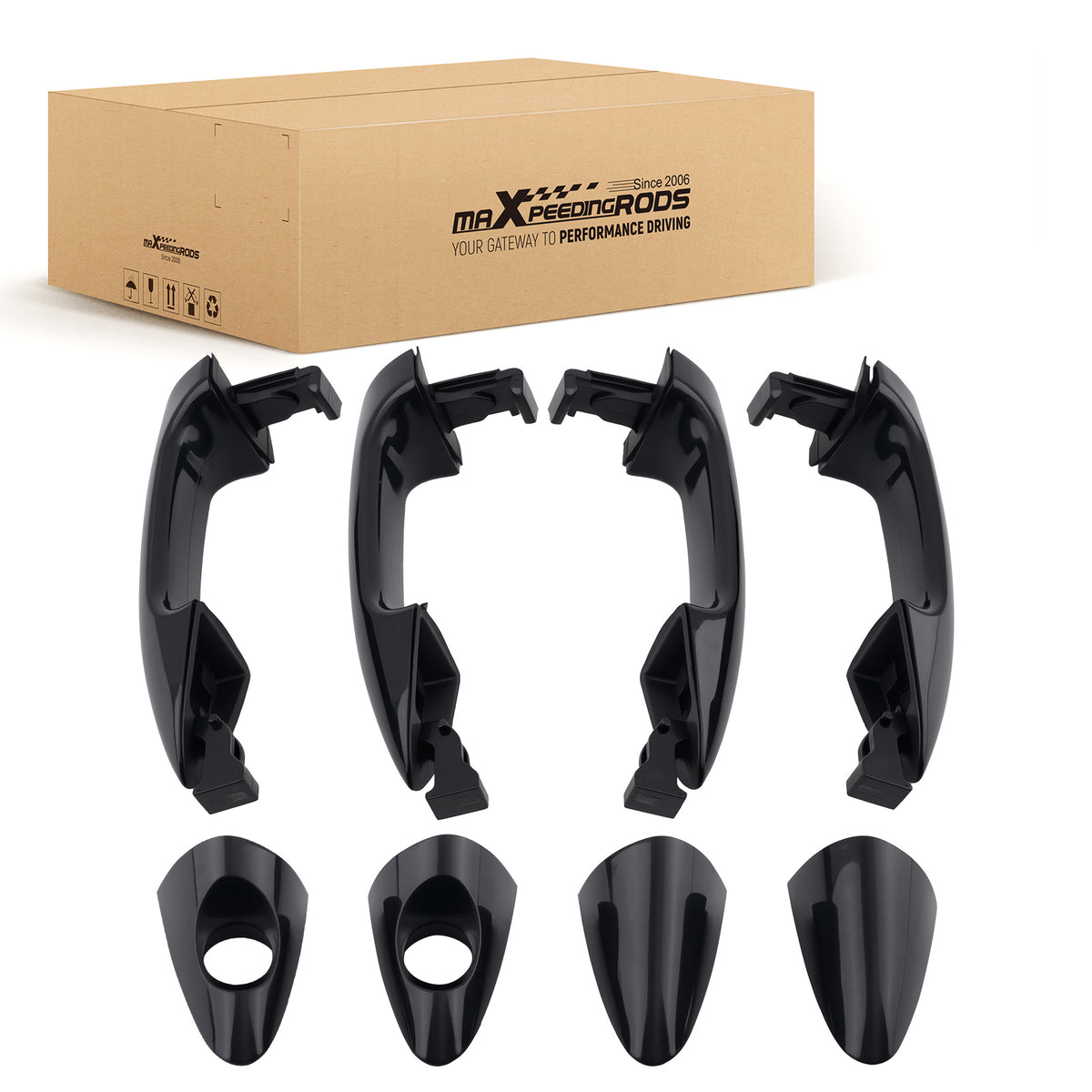 Exterior Door Handle 4pcs compatible For Hyundai Accent GL LE 2012-2017 826621R050