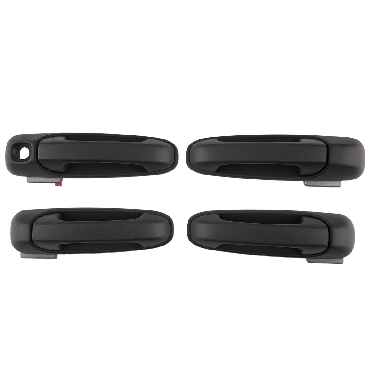 4PC Black Door Handle compatible For Dodge RAM 1500/2500 2002-2009 55275949AC L R