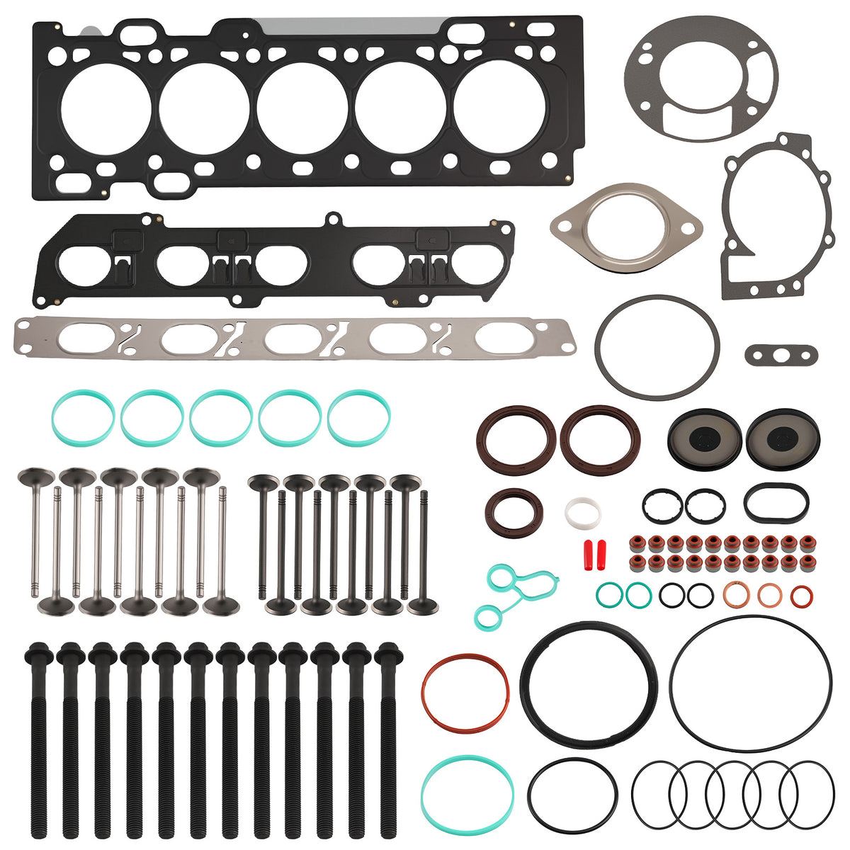 Complete Head Gasket Kit compatible For Volvo S60 V60 XC60 2.5L DOHC Turbo 2004-2016