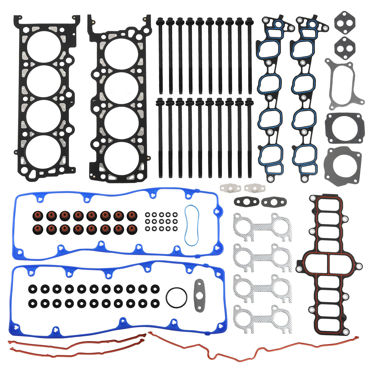 Head Gasket Set Bolts compatible For Ford Crown Victoria 4.6L 281CID compatible For V8 CNG SOHC ES72798