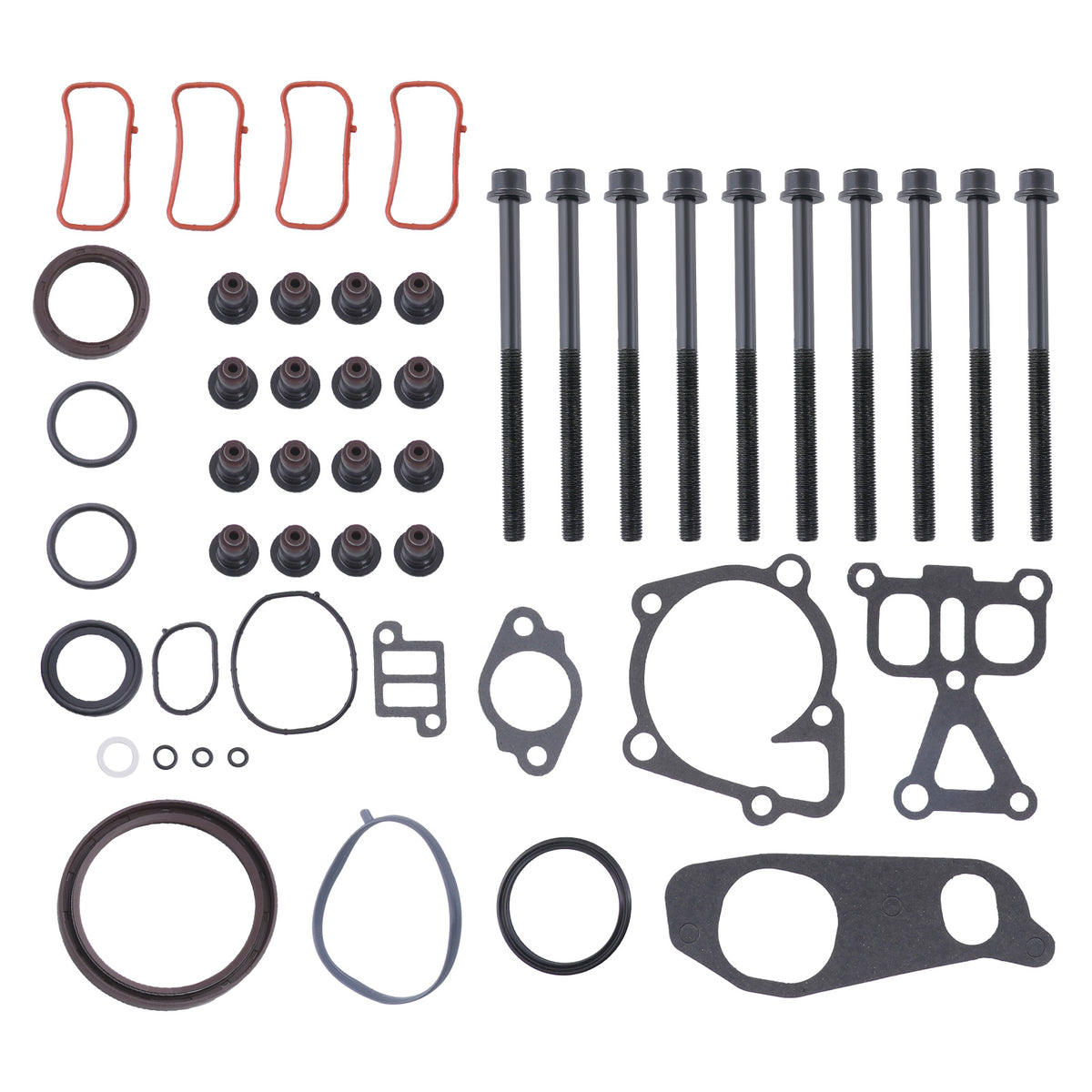 New G4KH Engine Overhaul Gasket Kit w/ Head Bolts compatible For Hyundai Kia 2.0T 2012-2020