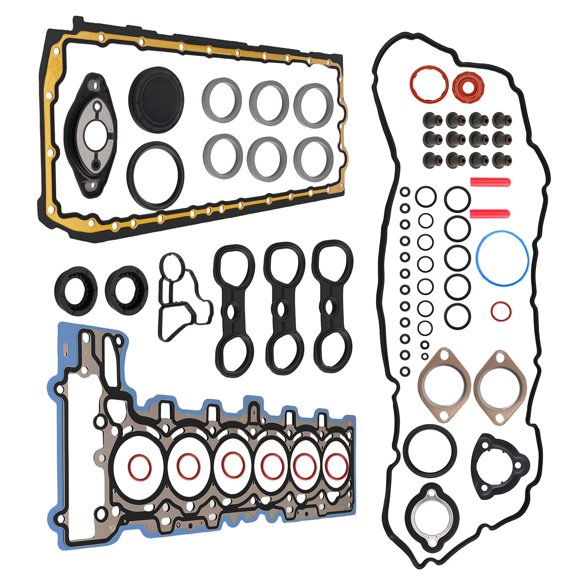 Complete Engine Gasket Set compatible For BMW 328i 528i X3 3.0L 2007-2013 11127536785