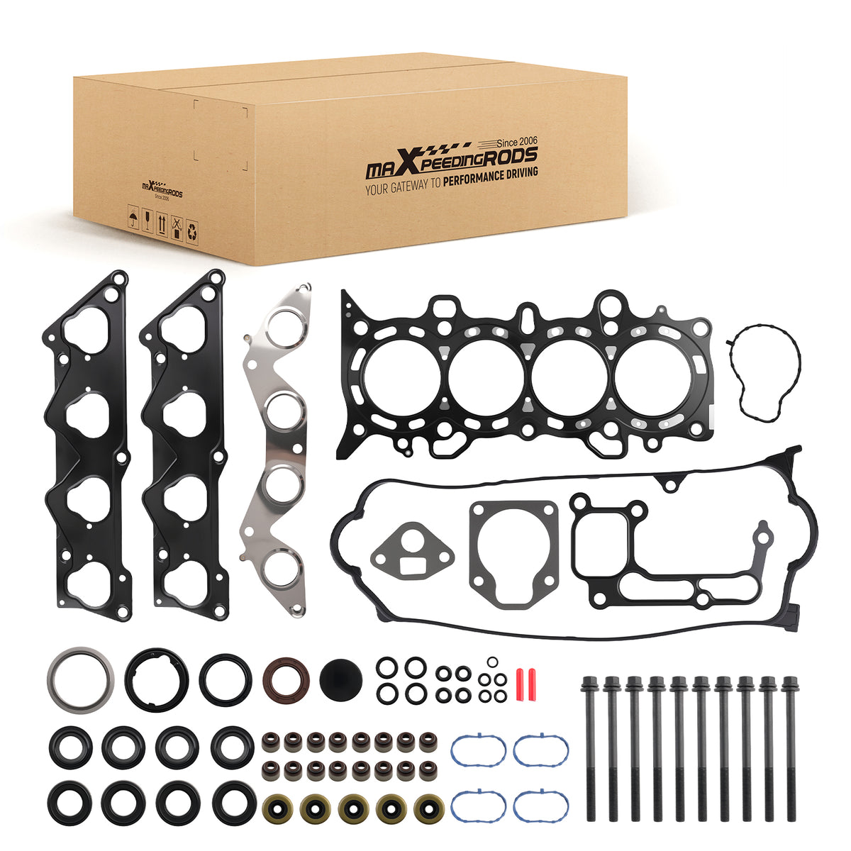 Head Gasket Bolts Set For 01-05 compatible For Honda Civic EX HX 1.7L VTEC SOHC D17A2 D17A6