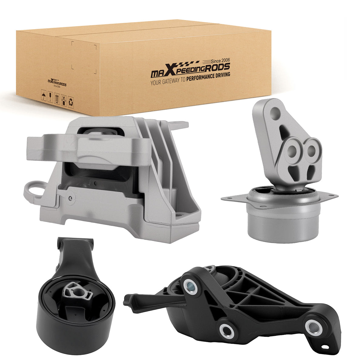MotorTrans Mount 4PCS Set compatible For Chevrolet Impala 3.6L Flex 2014-2019 For Auto