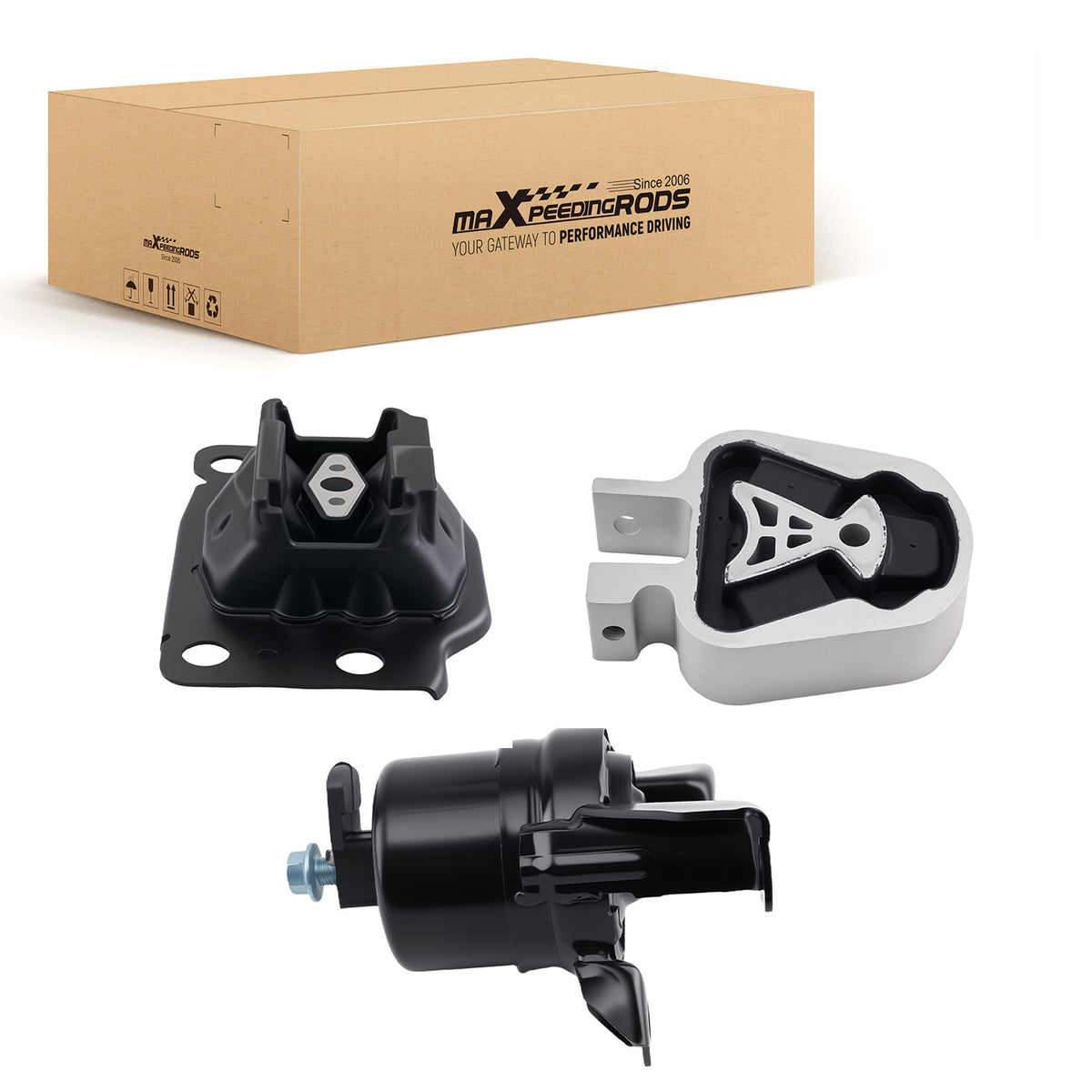 3PCS Engine Mount Set compatible For Ford Fusion 4-Door 2.5L 2013-2016 6G9Z6068A DG9Z6038H