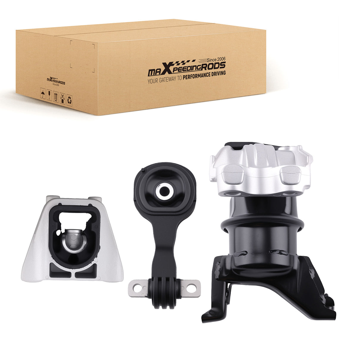 Engine Motor And Trans Mount Set 3pcs compatible For Honda Civic 1.3L L4 Hybrid 2006-2011