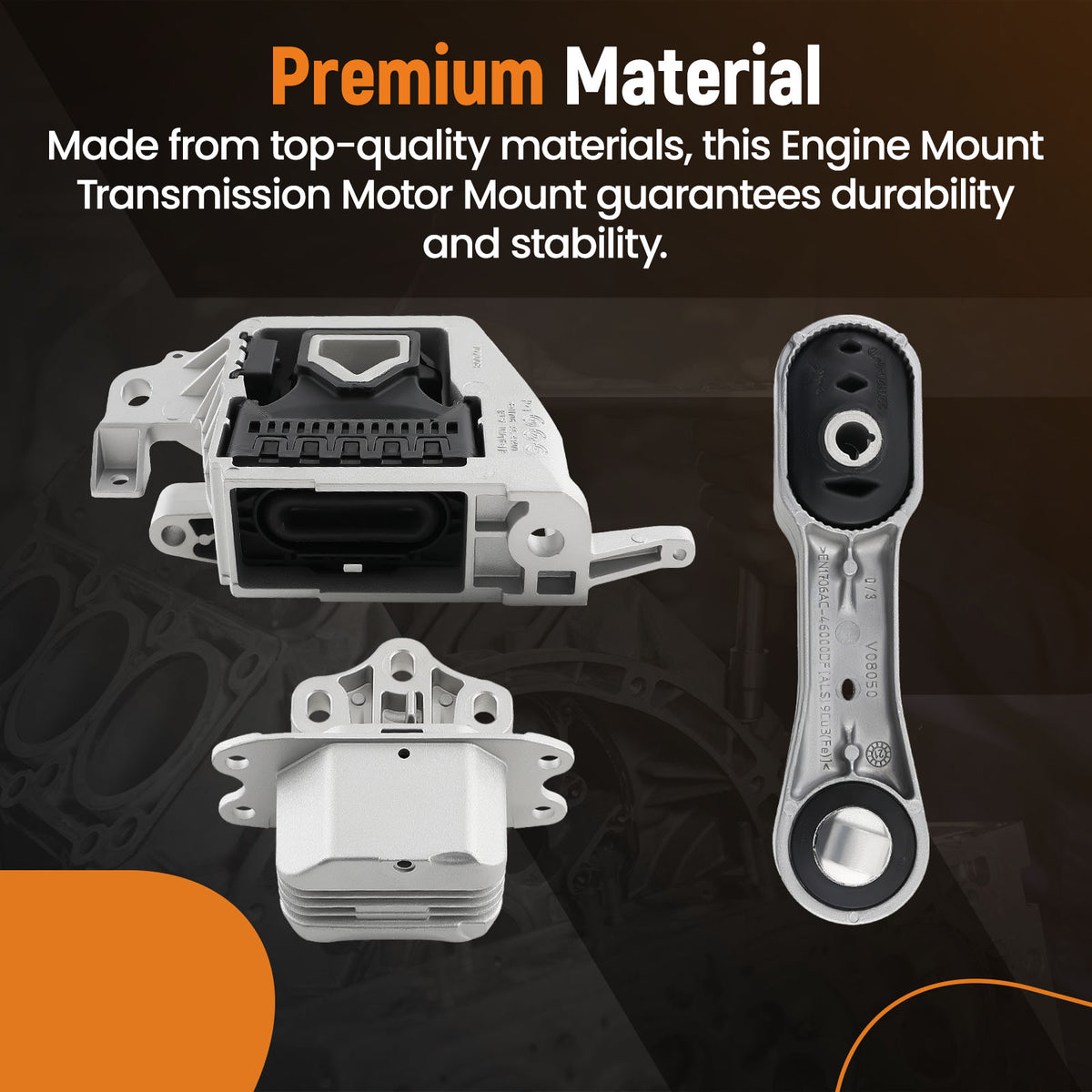 EngineTrans Mount 3pcs compatible For BMW X1 X2 compatible For Mini Cooper Clubman 1.5L 2.0L 2014-2021