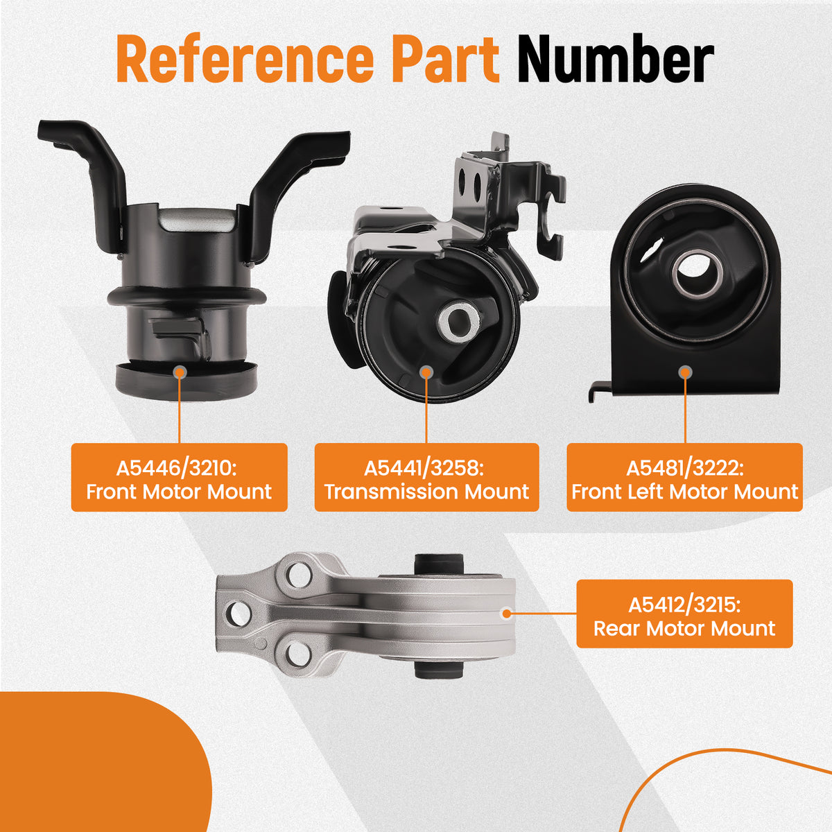 4Pcs Engine Transmission Motor Mount compatible For Ford Escape 2.3L/ 3.0L/ 2.5L 2005-2012