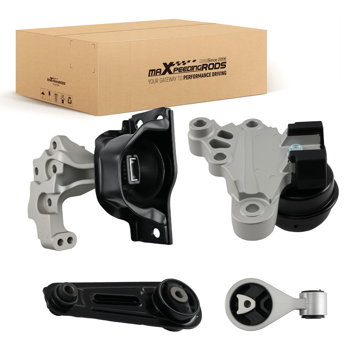 4X Engine Mount & Trans Mount compatible For Nissan Rogue compatible For FWD 2.5L 2008-2015 CVT/ Auto 9452