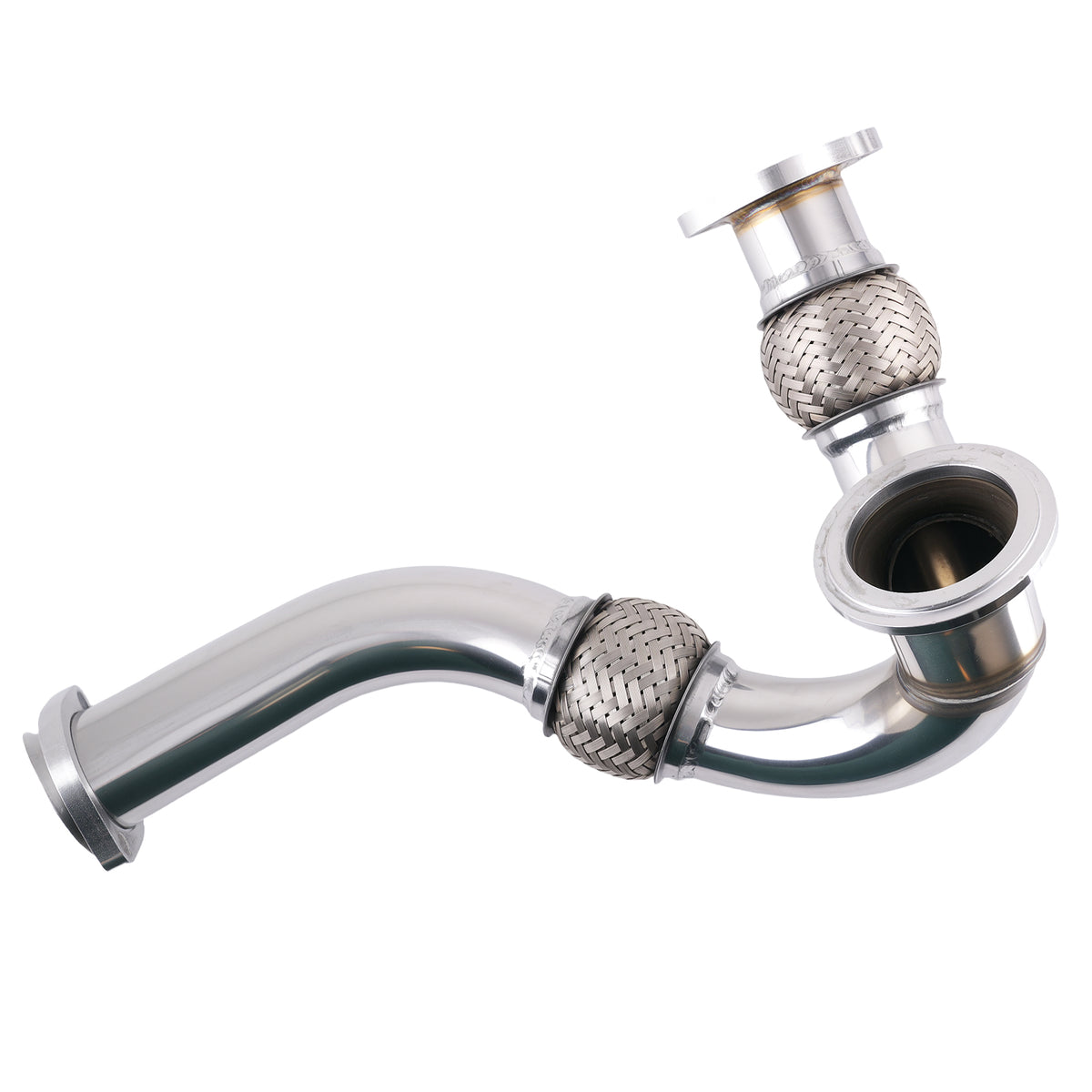 Exhaust Turbo Up Pipe Assembly compatible For Ford Powerstroke 6.0L 2003-07 Stainless Steel