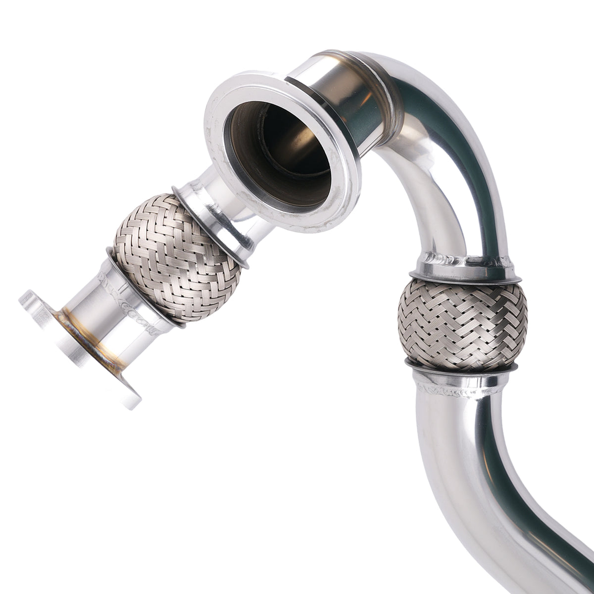 Exhaust Turbo Up Pipe Assembly compatible For Ford Powerstroke 6.0L 2003-07 Stainless Steel