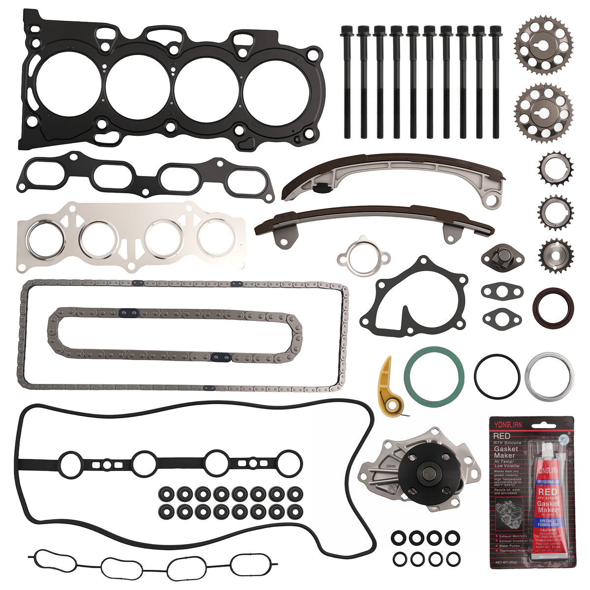 Full Timing Kit w/ Oil PumpWater Pump compatible For Toyota Matrix 2.4L 2AZFE 2009