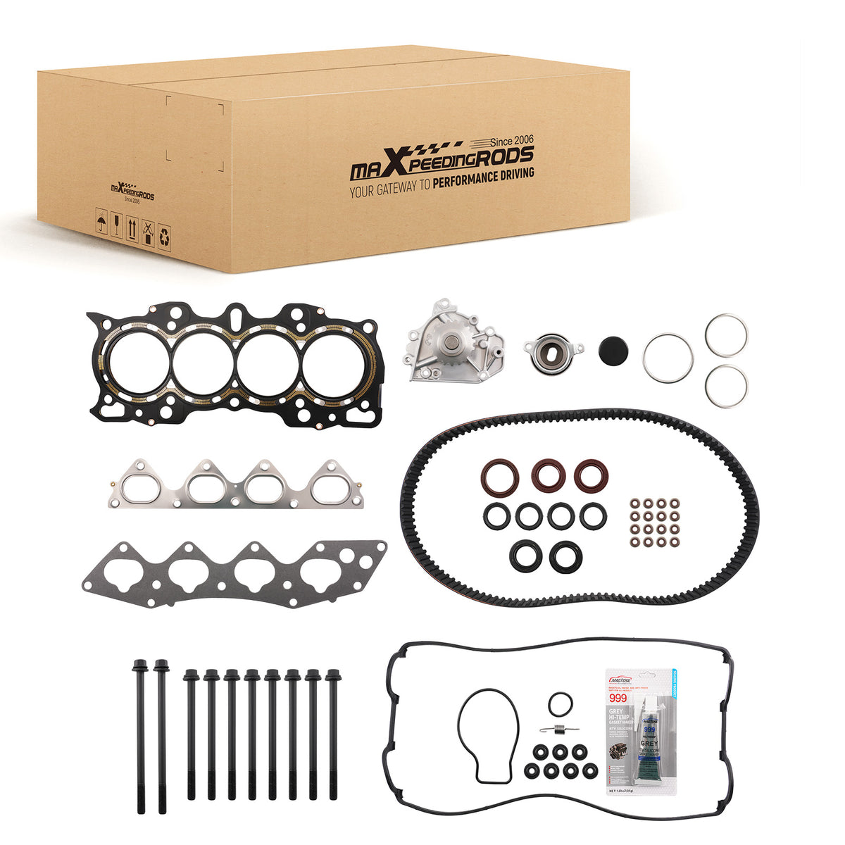 Timing Belt Water PumpHead Gasket Set For 97 98 99 00 01 compatible For Honda CR-V 2.0L