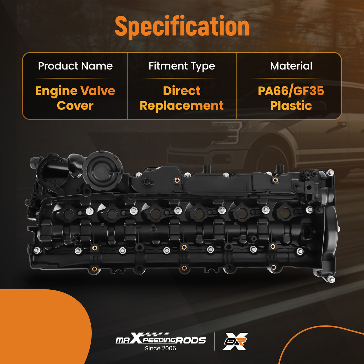 Valve Cover w/ Gasket compatible For BMW Series 3 4 5 6 7 E90 F30 E92 E93 3.0 L 11128511746