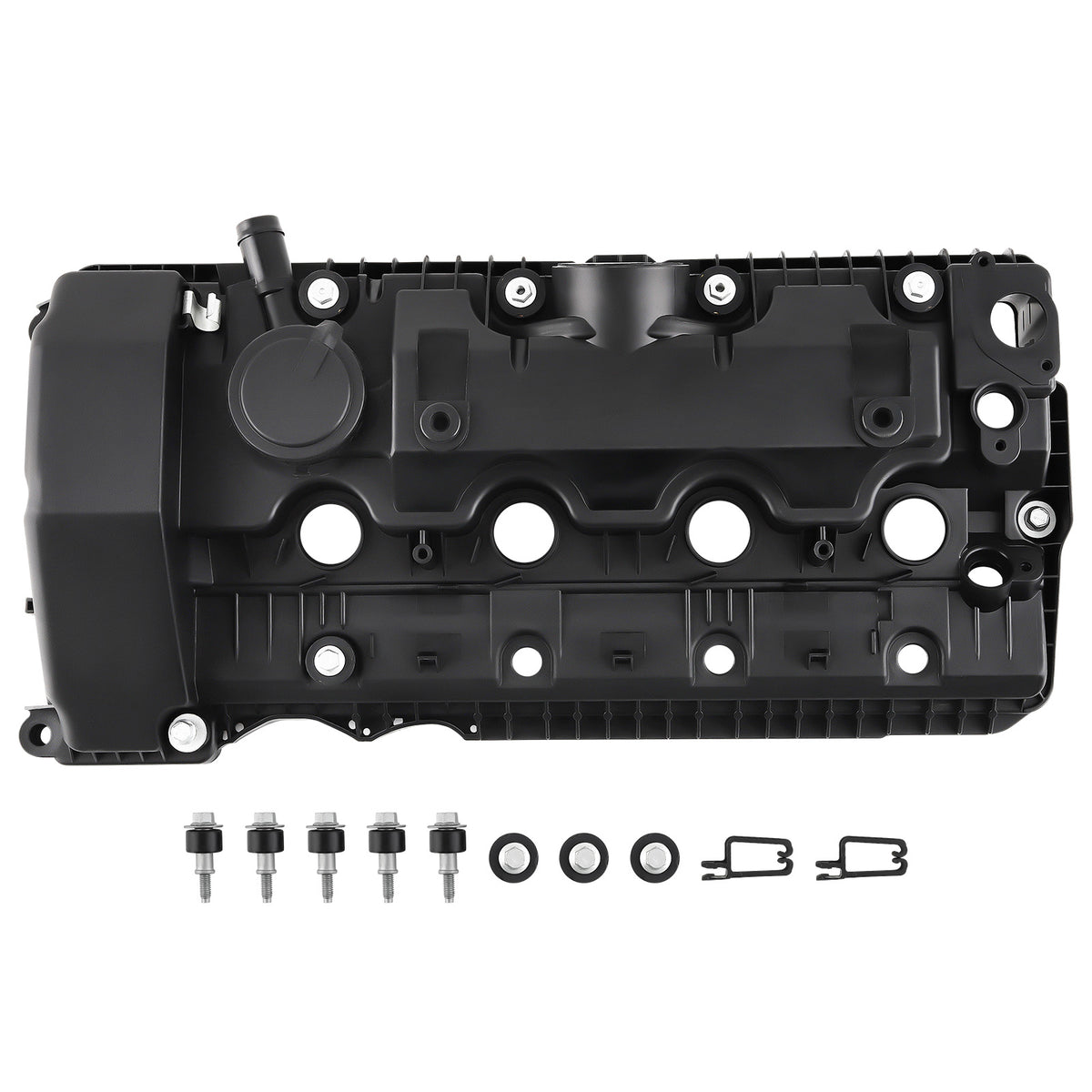 Left Engine Valve Cover w/Gasket Kit compatible For BMW 545i 550i 745i 750i X5 2002-2010