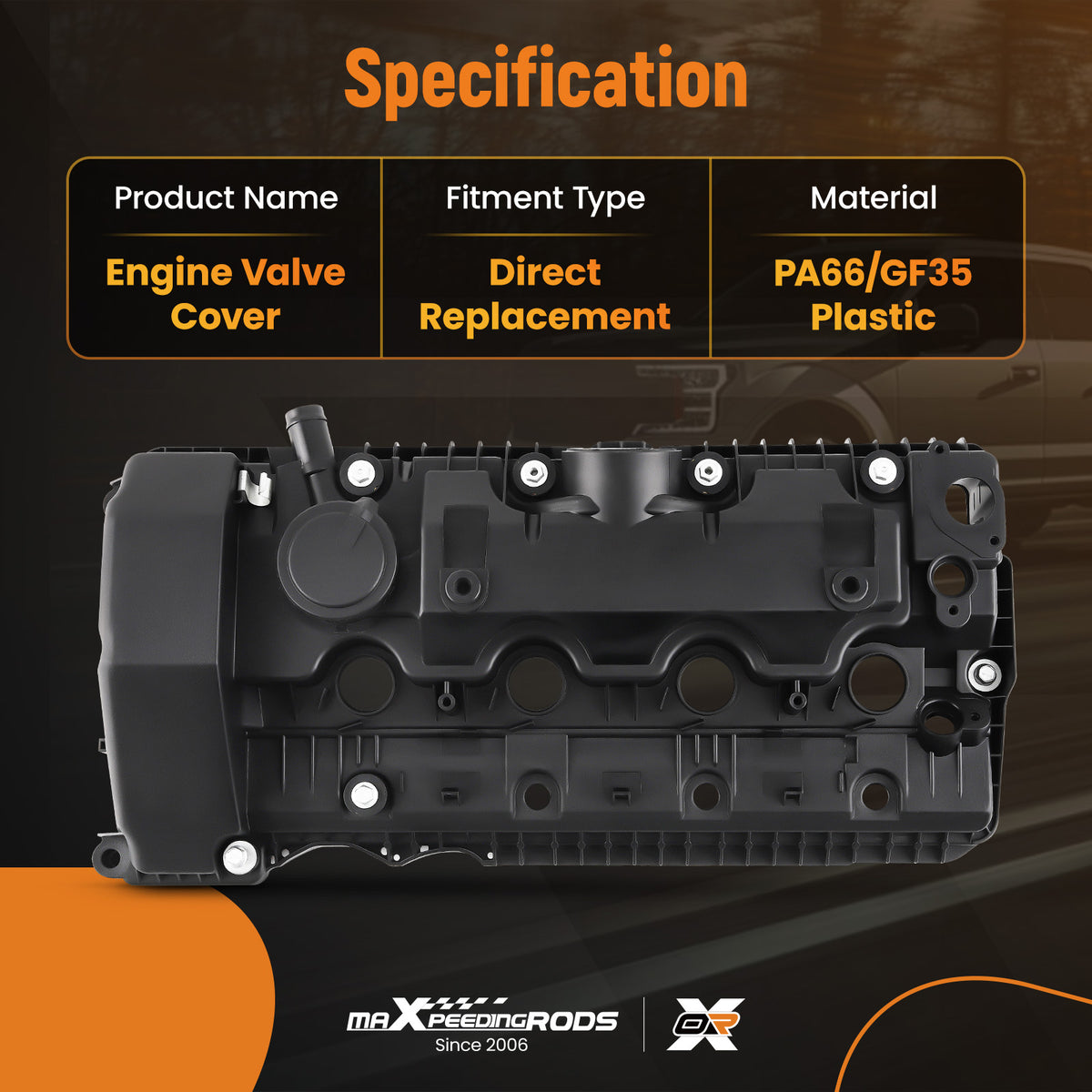 Left Engine Valve Cover w/Gasket Kit compatible For BMW 545i 550i 745i 750i X5 2002-2010