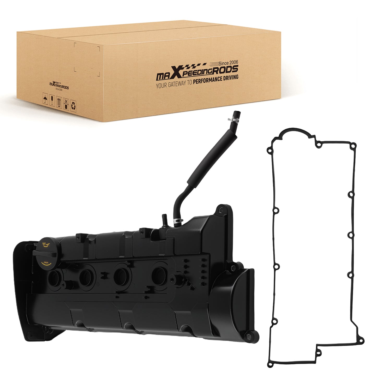 Aluminum Valve Cover compatible For Hyundai Elantra 2.0L 04-06 22410-23800 Black