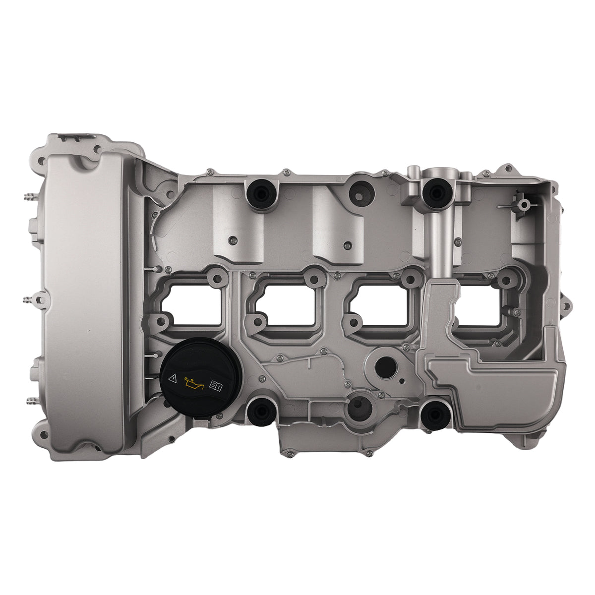 Aluminum Engine Valve Cover compatible For Mercedes-Benz C180 C200 2011-2014 Black